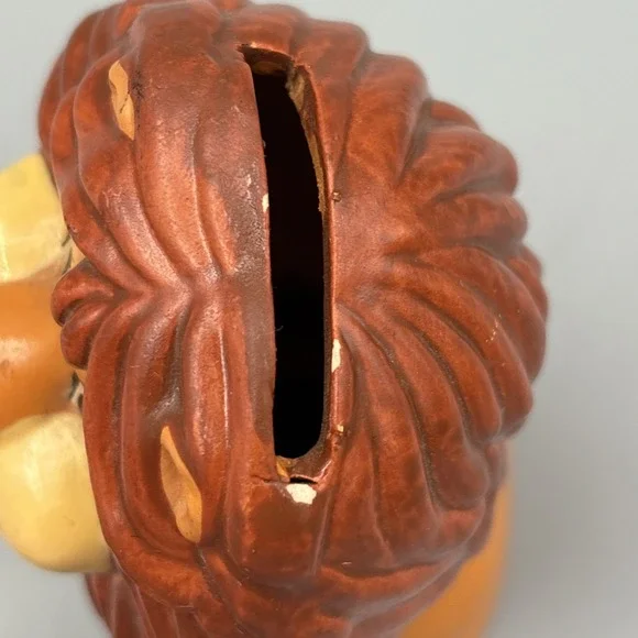 Vintage Coin Bank, Lion In A Cage "Please Feed Me" Ceramic Bank, 5" 80's  Taiwan - Picture 14 of 16